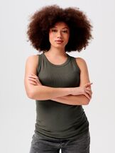 Äitiystoppi Kaysa Rib tanktop Olive